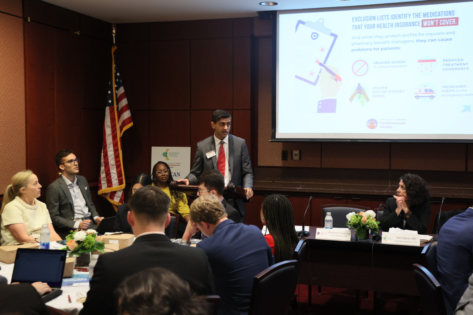 PACH President speaking at a Capitol Hill Briefing